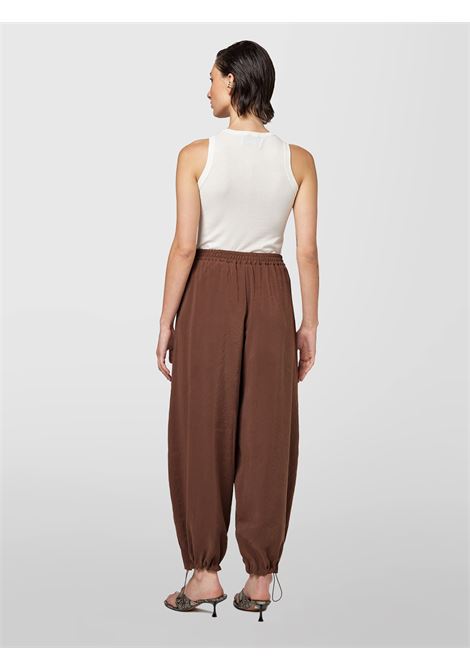 Alpha Studio brown drawstring trousers with elastic waist and cuffed hem ALPHA STUDIO |  | AD-6592Q2009
